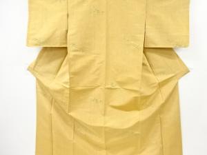 未使用品　樹木模様織り出し手織り節紬着物